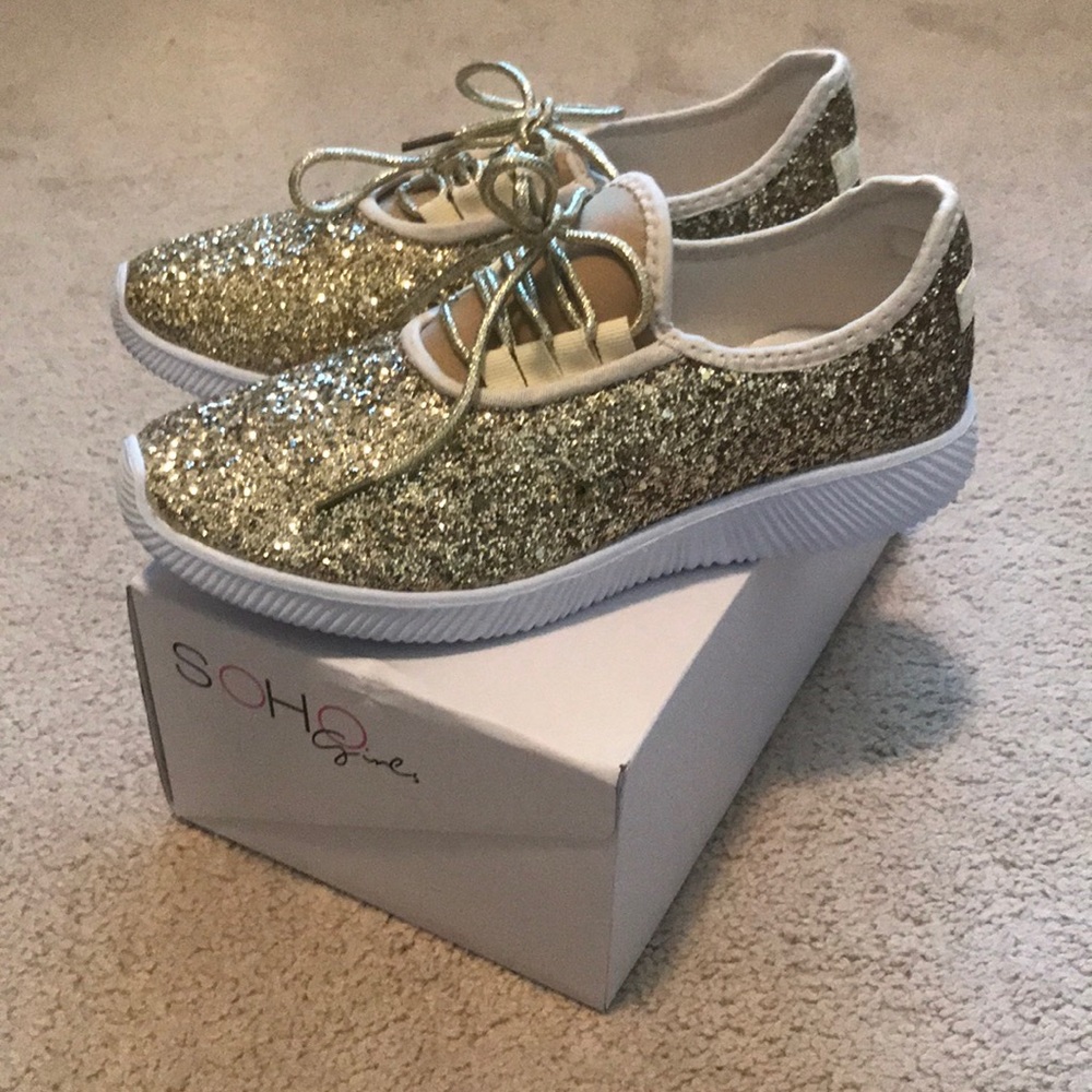 ⚡️clearance 1 left⚡️ Gold Glitter Fashion Sneakers - Picture 6 of 8